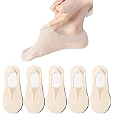 Triplewood Women's Mesh No Show Socks Super Elastic Ankle Low Cut Floral Invisible Liner Socks 5 Pairs