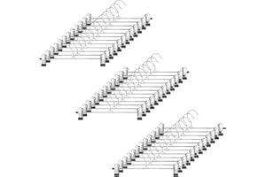 GoodtoU Pants Hangers with Clips - Metal Hanger with Adjustable Clips 36 Pack for Pant Jeans Skirt Boots, Heavy Duty Non-Slip