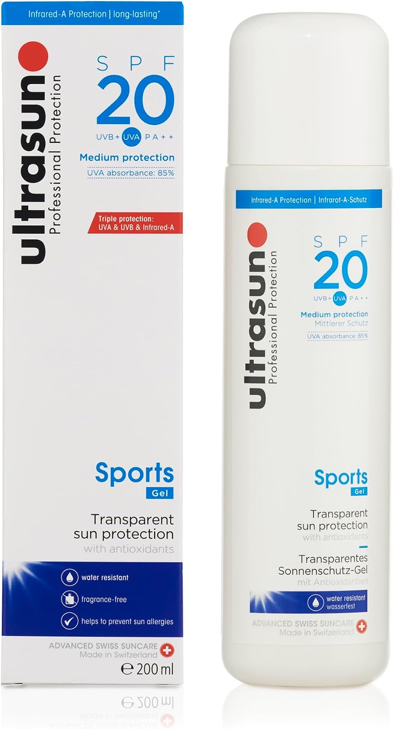 Ultrasun Sports Gel SPF20 200ml Sun Protection Gel Lotion