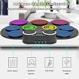 CNAPXAIA Electric Drum Kit 9 Pads Dual Speakers Bluetooth MIDI Practice view 6