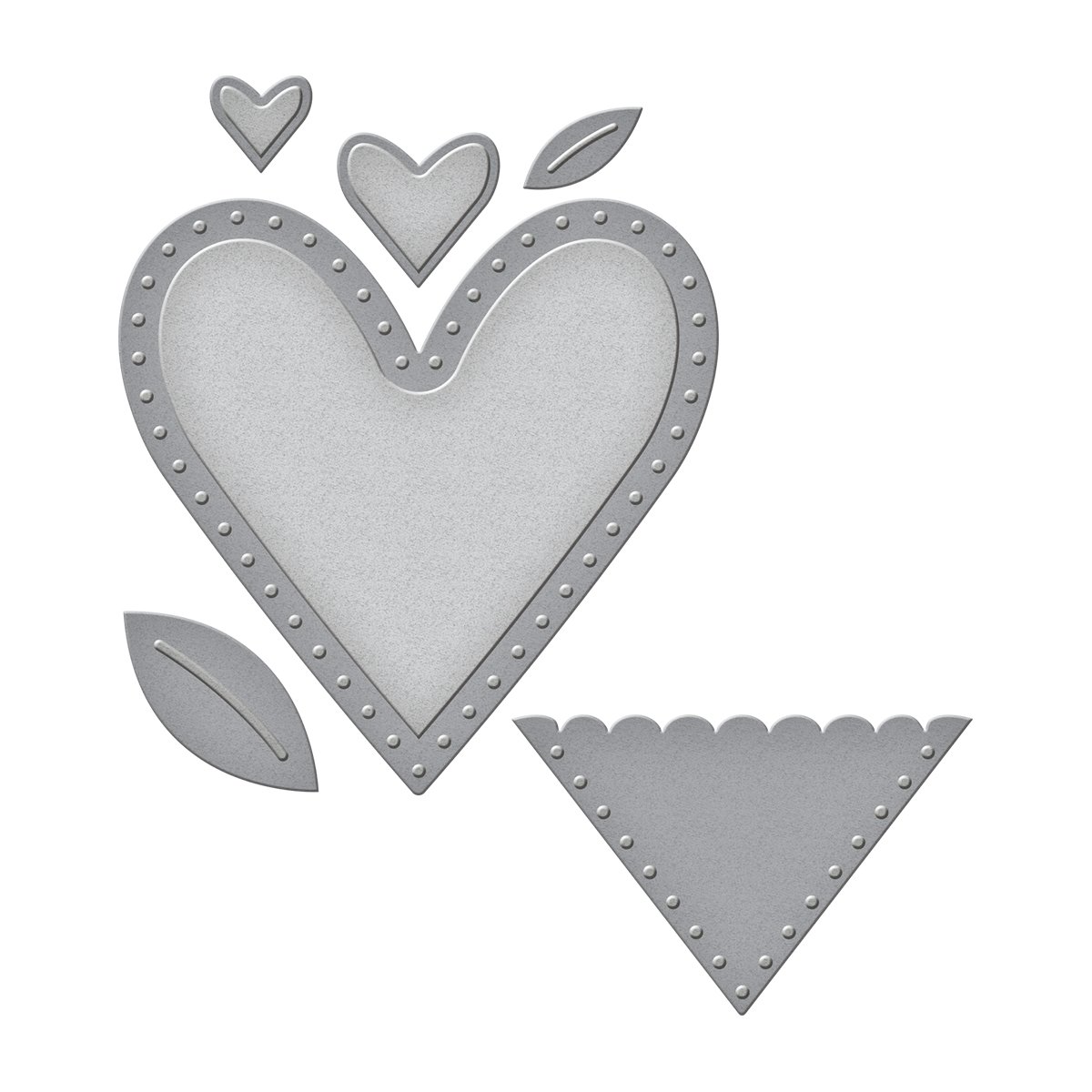 Spellbinders D-Lites Hearts Etched Dies, Brown