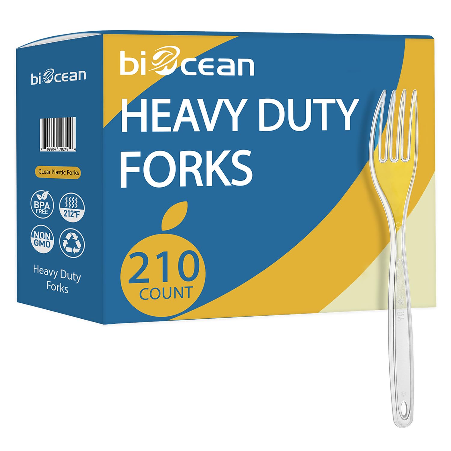 Photo 1 of [210 Count] Clear Plastic Utensils Disposable 210 Forks Silverware Bulk Forks Bulk Heat Resistant Heavy Duty Silverware