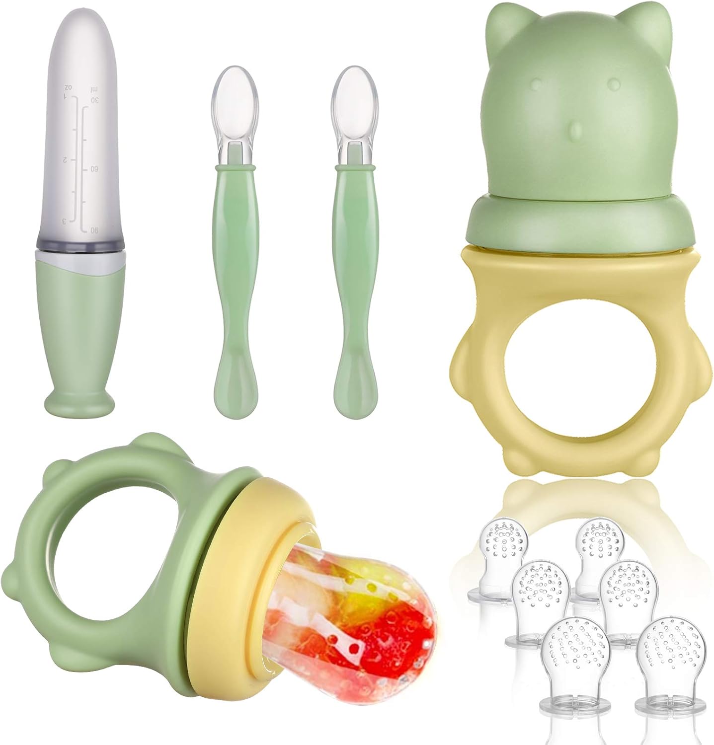 3 Tailles Silicone Sucette Fruits Bebe Sans Bpa Lictin Tetine Grignoteuse Bebe Avec Cuillere A Bebe Securisee Vert 6 Remplacement Tetine Dalimentation Pour Bebe Bebe Et Puericulture Sucettes Centroarco Com