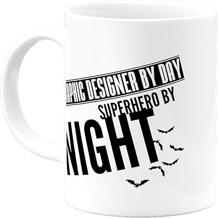 Amazon Co Jp スーパーヒーローマグ Graphic Designer By Day グラフィックデザイナマグカップ グラフィックデザイナコーヒーカップ スーパーヒーローby Nightコーヒーマグ スーパーヒーローby Nightマグカップ ホーム キッチン