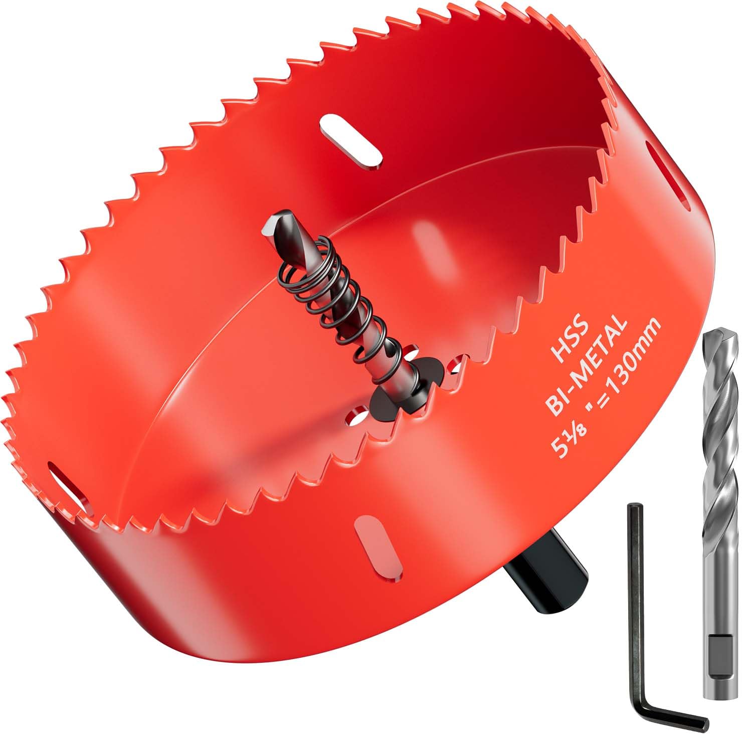 GARHWAL Bi-Metal Hole Saws - 130mm Wood Cutter, Metal Hole Saw, Circular Cutter for Walls, Core Drill Bit - Fast Cutting with Long-Lasting Blades for Plumbing, Conduits, Kitchens, Other DIY Projects