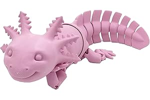 BEAR AND WOLF STUDIO 3D Printed Articulated Flexi Axolotl Fidget Toy (Dark Teal)