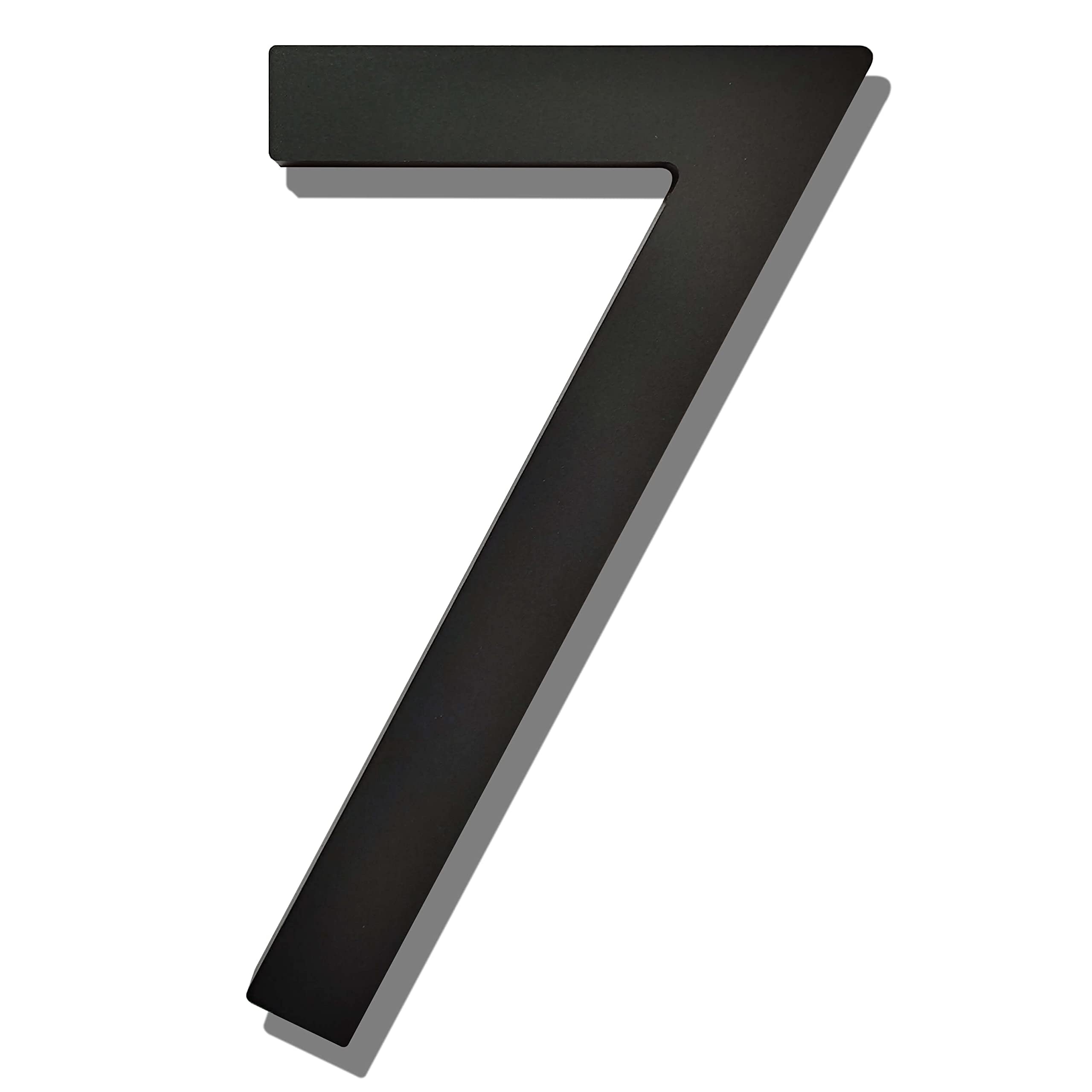 Ywonoby 5 Inch House Numbers for Outside-Large Modern 3D Floating Door Numbers-Weatherproof and Easy to Install-Matte Black Acrylic Number (7)