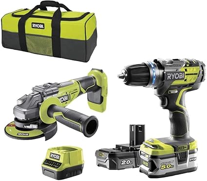 Pack Brushless Perceuse Visseuse A Percussion Ryobi 18v Oneplus R18pdbl Meuleuse D Angle 125 Mm 18v Oneplus R18ag7 0 2 Batteries Chargeur Rapide R18ck2bl 252s Amazon Fr Bricolage