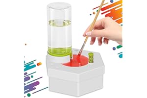 GESBOOLE Paint Brushes Cleaner, Painting Station Supplies for Kids, Paint brush Cleaner Tool with Palette,Paint Brush Holder-Paint Brush Rinser for Arylic Paint,WaterColor-Based Paints,Drawing and Art Supplies