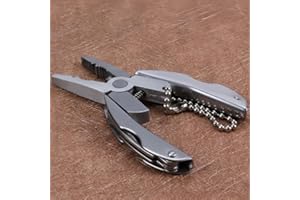 Mini Folding Pliers Compact Multi Functional Tool With Keychain Attachment For Outdoor Camping, Hiking And Everyday Carry, 1P