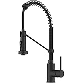 KRAUS Bolden Commercial Style 2-Function Single Handle Pull Down Kitchen Faucet in Matte Black, KPF-1610MB