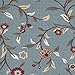 Machine Washable Floral Leaves Design Non-Slip Rubberback 8x10 Traditional Area Rug for Living Room, Bedroom, Kitchen, 7'10