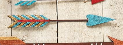 Amazon Com Black Forest Decor Colorful Arrow Metal Rustic Wall