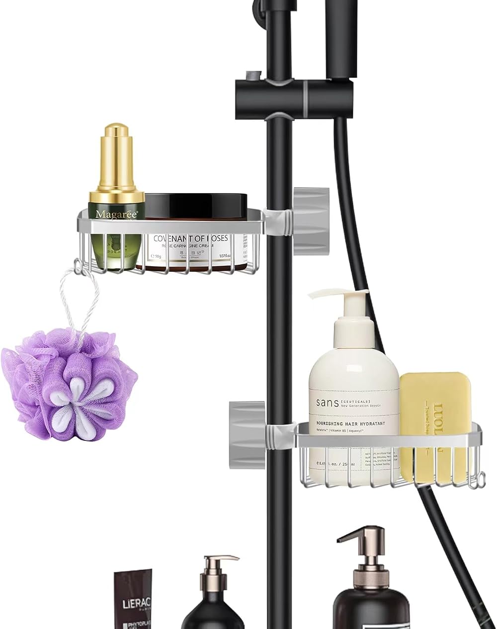 Bnimtm 2 Pcs Stainless Steel Shower Caddy 304 Soap Holder Rack Kitchen Taps