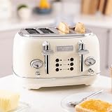 Charles Bentley Kettle And Toaster Set Cream Chrome 4 Slice 360 Base view 2