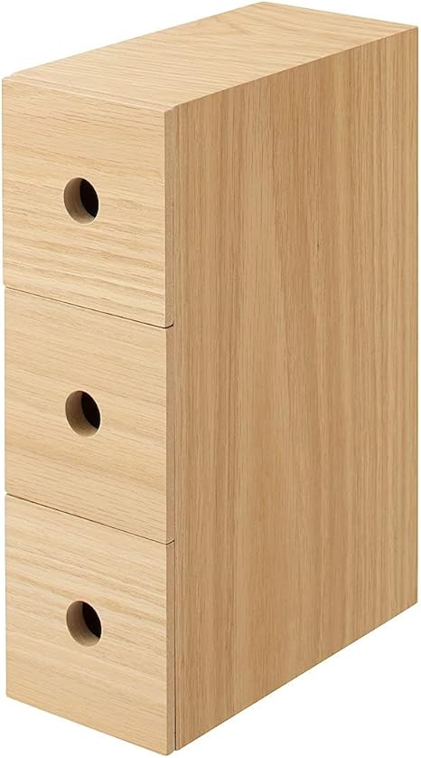 Amazon 無印良品 木製小物収納3段 約幅8 4x奥行17 高さ25 2cm 収納ケース ボックス オンライン通販