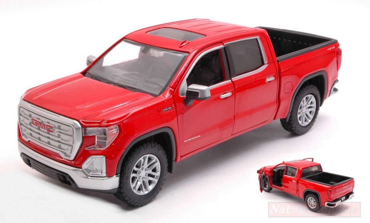 MotorMax SCALE MODEL COMPATIBLE WITH GMC SIERRA 1500 SLT CREW CAB 2019 RED 1:27 MTM79361R