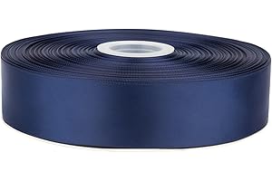 Fondersy 100 Yards Navy Double Faced Satin Ribbon - 1-1/2" Width for Wedding, Gift Wrapping, Floral Arrangement and Crafts