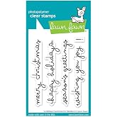 Lawn Fawn LF3279 Scribbled Sentiments: Winter 3X4 Clear Stamp Set