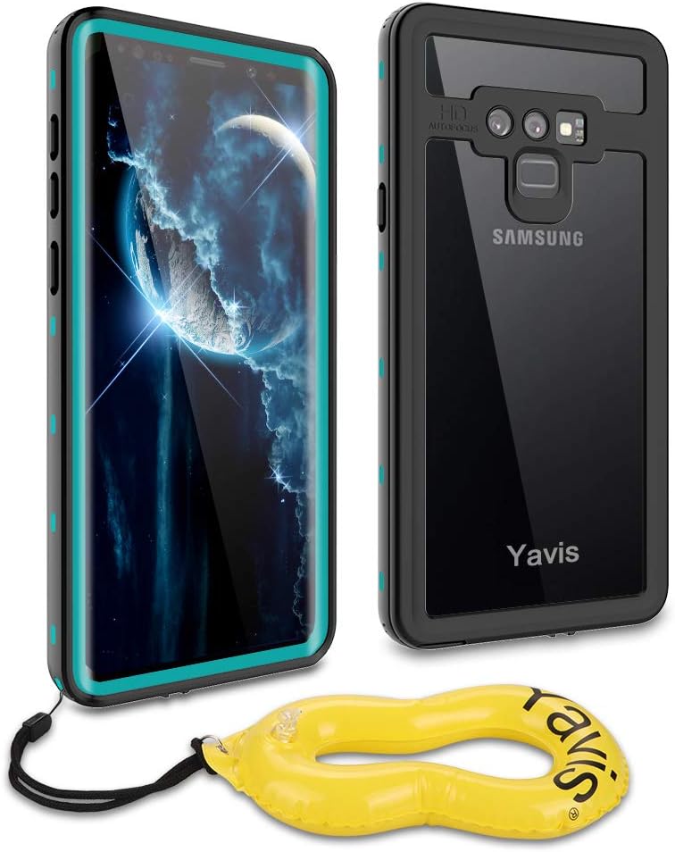 YAVIS Samsung Galaxy Note 9 Waterproof Case, Heavy Duty Full Body Shockproof Case Support Wireless Charging Built in Screen Protector Waterproof Underwater Case for Samsung Note 9