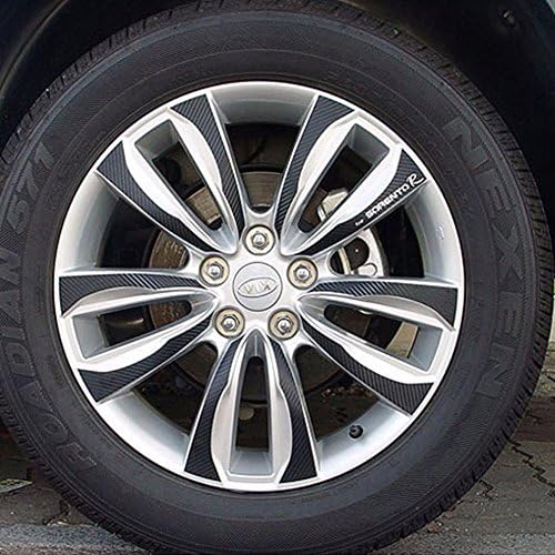 Carbon Tuning Wheel Hub Mask decal Sticker Set for KIA Sorento R 2010-2012 18"