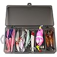 Soft Fishing Lures for Bass, Soft Paddle Tail Fishing Swimbaits Lures, Fishing Baits Kit with Box for Fishing Trout Redfish Freshwater Saltwater