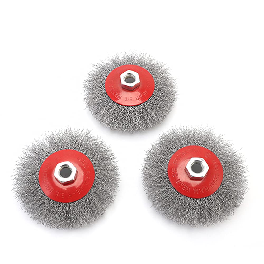 CENPEK 3pcs M14 Cup Twisted Knot Steel Crimp Wire Wheel Brush for Angle Grinder Tool Wire Brushes Cleaning Brush Hand Tools