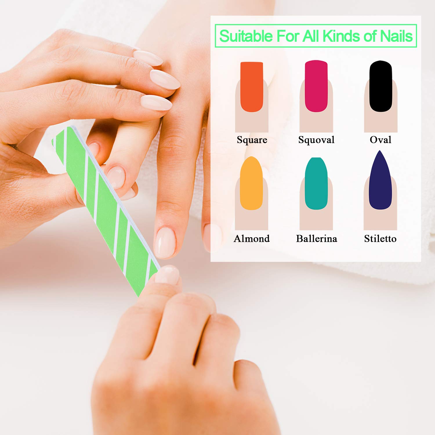 20 in 1 Nail File Set, EAONE Professional Manicure Kit Pedicure Tools Nail Art Tools with Nail Files and Buffers Cuticle Nipper Cuticle Pusher Nail Cutter for Hand and Foot Nail Salon, Case Packaged: Beauty