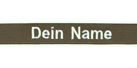Smart Namensschild OHNE KLETT - Bestickt mit eigenem Namen/Text - diverse Farben möglich - personalisiert
