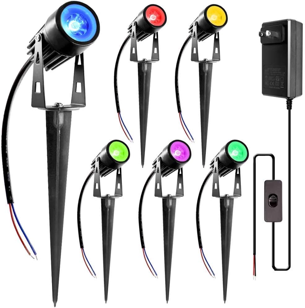 ZUCKEO RGB LED Landscape Lights 12V 24V Low Voltage IP66 Waterproof