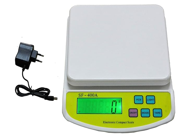 REXBURG Electronic Kitchen Digital Weighing Scale with Tare Function with Adaptor (10 Kg-SF