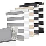 Persilux No Drill No Tool Zebra Blinds Dual Layer
