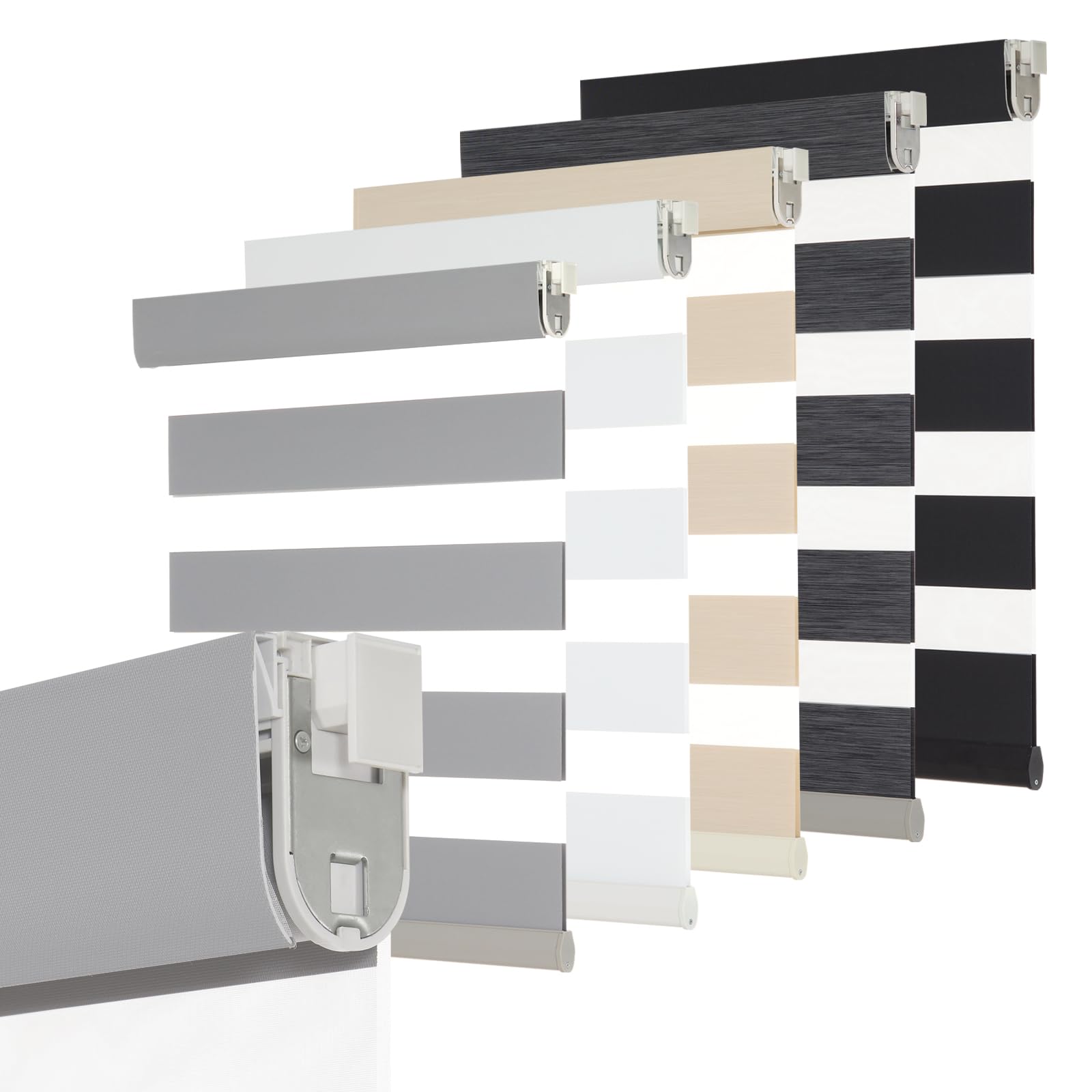 Persilux No Drill No Tool Zebra Blinds Dual Layer