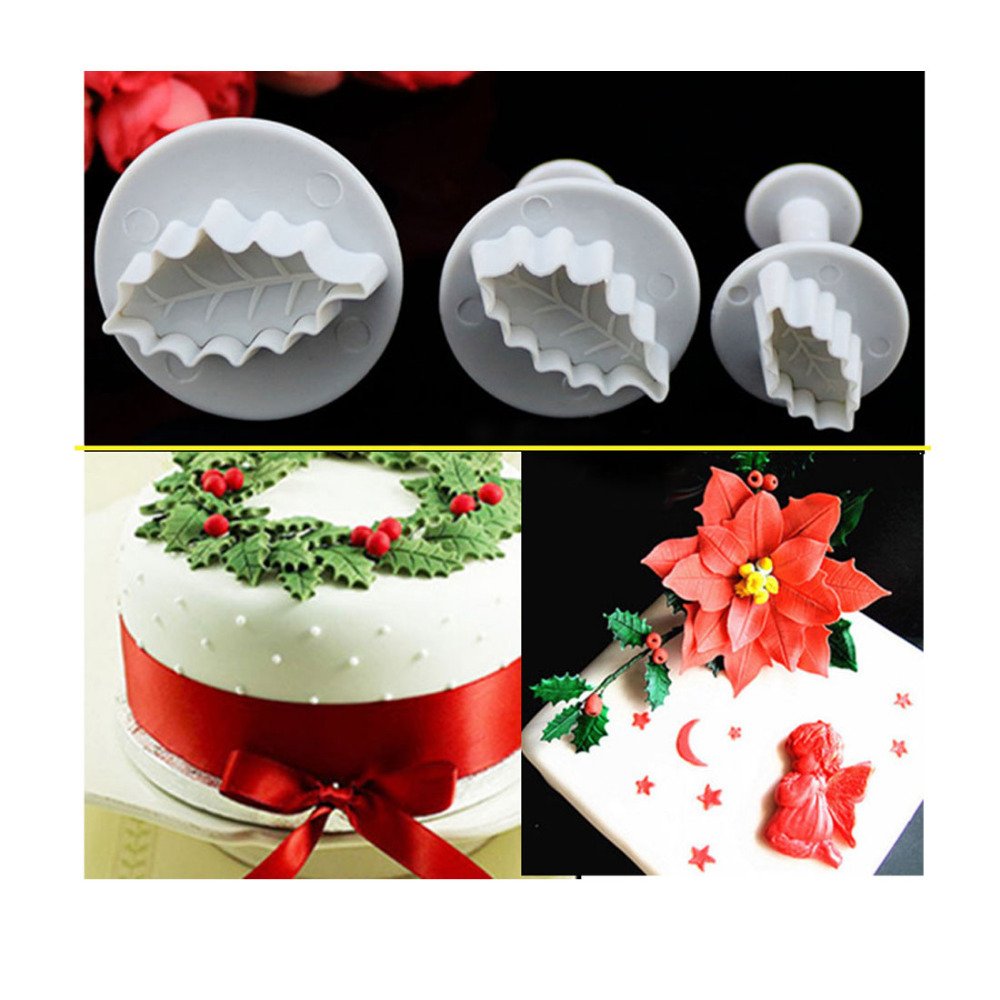 Amazon Com Decorating Tools 3pcs Set Christmas Rose Leaf