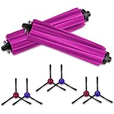 6 Side Brushes and 2 Main Brushes for Eureka E20 Plus Robot Vacuum | Wear-Resistant Cleaning Rollers, Deep Edge Sweeping, Easy Install, Eureka Robot Vacuum Maintenance Spare Parts