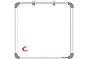 YAJNAS 28x28 CM Magnetic Small sized Whiteboard/ Lapboard, Dry Erase Premium Melamine Magnetic Small sized White Board/ Lapbo