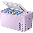BougeRV Purple 23Quart Portable Refrigerator, 12 Volt Fridge 22L, Portable Freezer Compressor Cooler 12/24V DC 110~240 Volt AC for Truck Van RV Camper -7℉~50℉