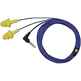 Plugfones Basic Earplug-Earbud Hybrid - Blue Cable / Yellow Plugs