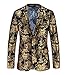 MOGU Mens Slim Fit Sports Coats and Blazers US Size 42 (Asian 5XL) Gold