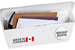 Small Plastic Mailbox for Outside, Easy to Install Wall Mount, Lightweight, Heavy Duty, Rustproof, Maintenance-Free Horizonta