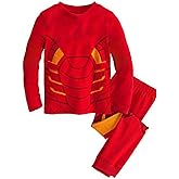 D.O.T Boys Superhero Pajamas 2 Piece Toddler Kids Long Sleeve Top and Pants Snug Fit Pjs Sets Cotton Sleepwear 2-7T