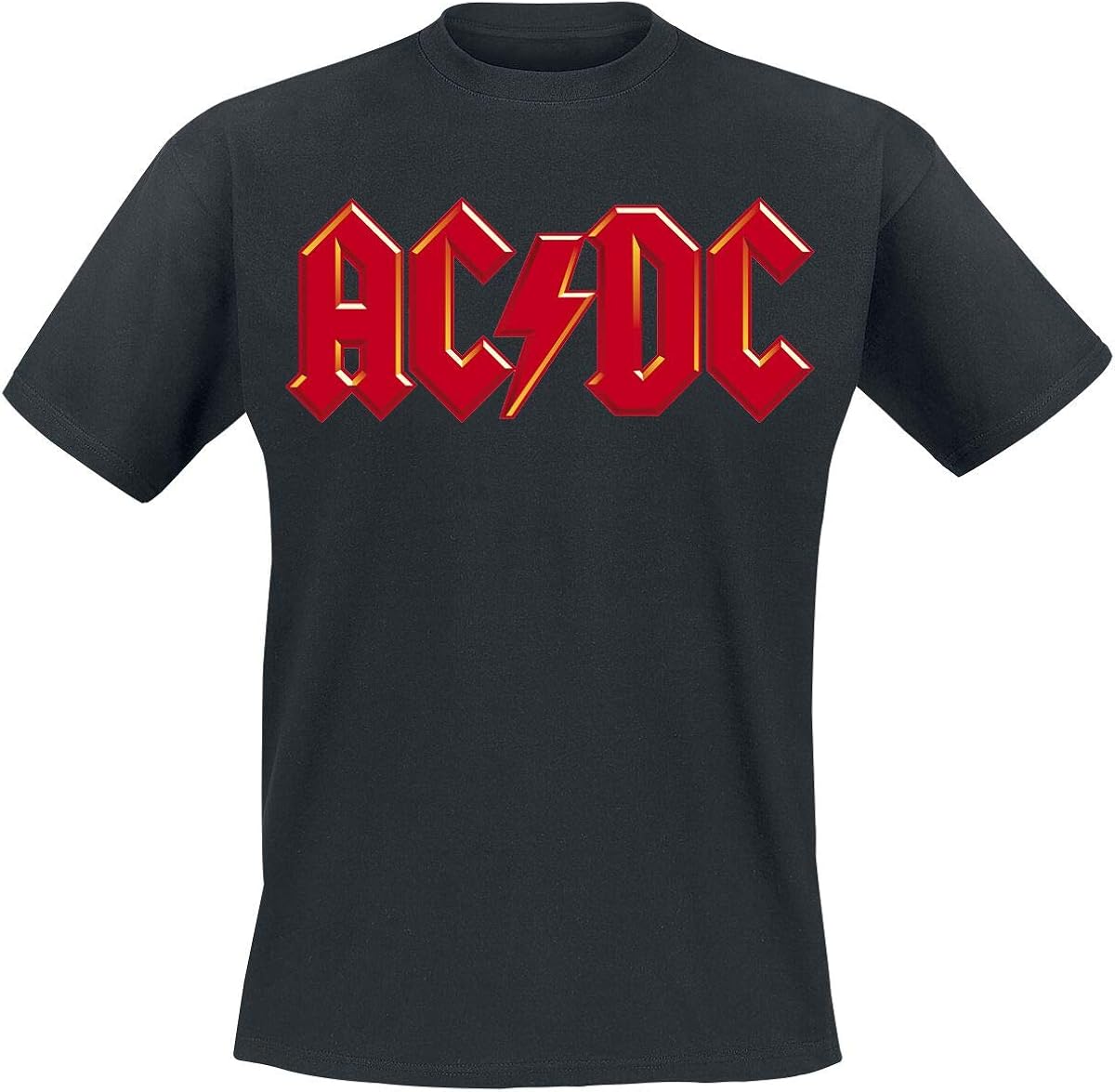 Générique AC/DC Red Logo Homme T-Shirt Manches Courtes Noir, Regular ...