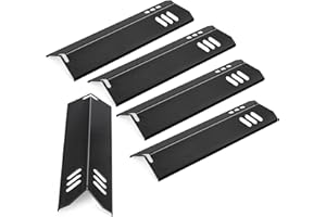 Kalomo Grill Heat Plates for DGF493BNP DGF510SBP Dyna Glo Grill Replacement Parts, 15”Porcelain BBQ Grill Heat Shield Burner Covers Heat Tents for Backyard Grill BY13-101-001-13, Uniflame, BHG Model