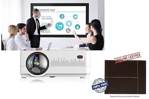 Balliatic LCD HD Projector 720p,1080p, 3000 Lumens, 3D Portable Projector with Upto 50,000 Hours Lamp Life, with Inbuilt WiFi & Speaker, for Education, Business Projects and Home Solutions