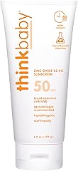 Thinkbaby SPF 50+ Baby Mineral Sunscreen – Safe, Natural Sunblock for Babies - Water Resistant Sun Cream – Broad Spectrum UVA
