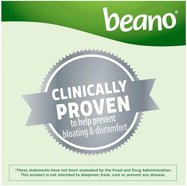 BEANO DIGESTIVE ENZYME, PREVENTIVE GAS RELIEF FOR ADULTS, HELPS PREVENT GAS & BLOATING, 100 TABLETS