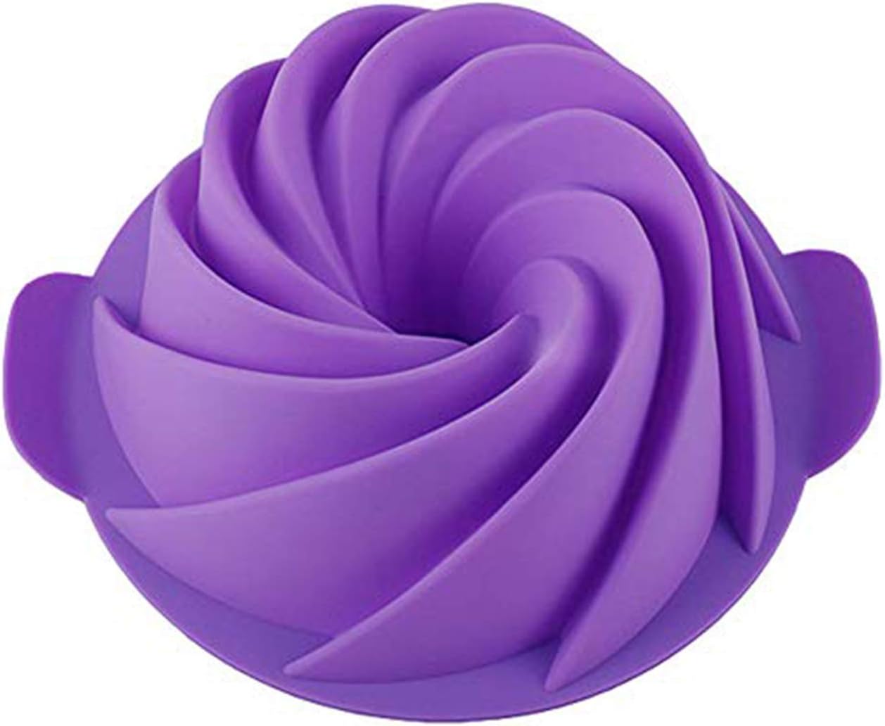 SHEbaking Silicone Cake Baking Molds for Bundt Cake - Nonstick Fluted Cake Pan for Gelatin, Jello, Mousse - 9 Inch