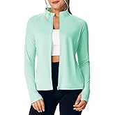 TBMPOY Women's Packable UPF 50+ Sun Protection Athletic Jacket Lightweight Full Zip Long Sleeve Workout Hiking SPF Shirt