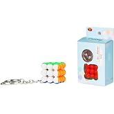 YJ Yuanzhu 3x3 Speed Cube Keychain Smooth Magic Cube Key Ring Puzzle Ball for Kids Adults Professionals