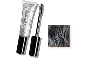 Easilydays Silver Colored Temporary Hair Brow, 10 Colors Temporary Hair Chalk Hair Dye Srick for Girls Kids Adults, Washable Hair Chalk for Sports Birthday Christmas Cosplay Hair DIY Party, #10 Silver